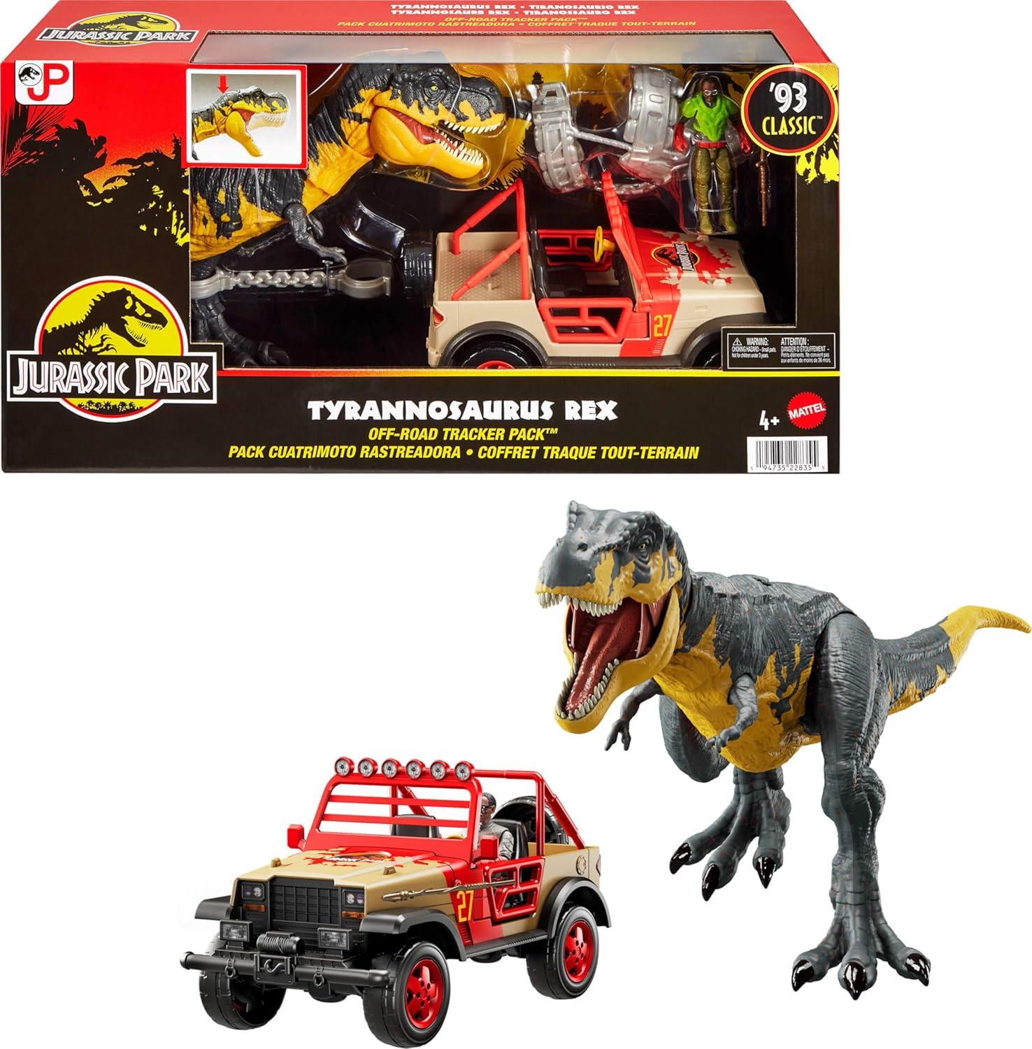 Динозавр Тиранозавр Рекс Jurassic World Tyrannosaurus Rex Off-Road Tracker Pack Action Figure Playset (412125697)