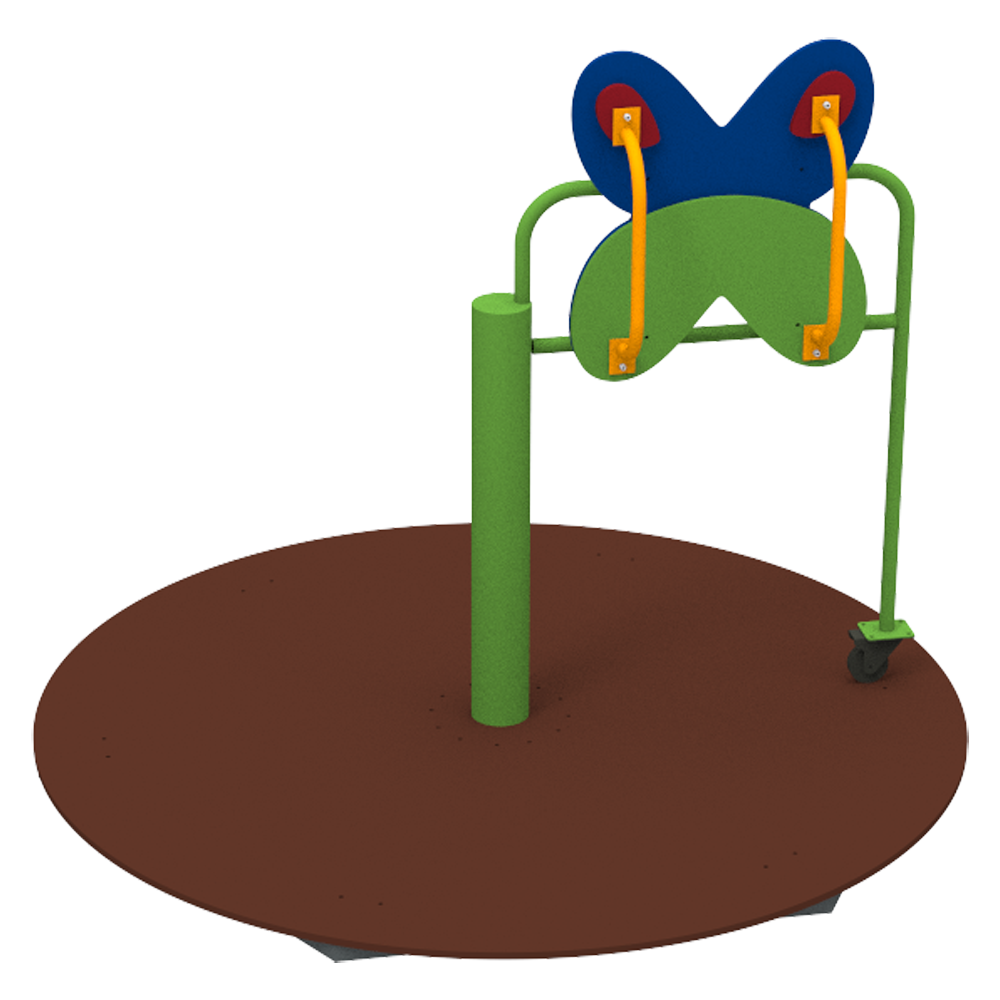 Карусель інклюзивна для дитячого майданчика Kidigo Butterfly 184х184х154 см Різнокольоровий (1419112823)