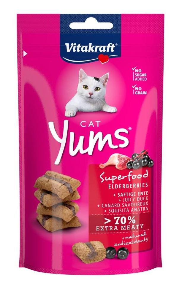 Лакомство для кошек Vitakraft Yums с уткой и бузиной 40 г (1886153218)