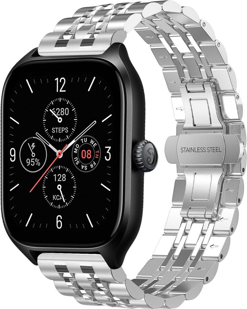 Браслет металевий Spinye для Amazfit GTS 4/Mini Silver (29517-59)