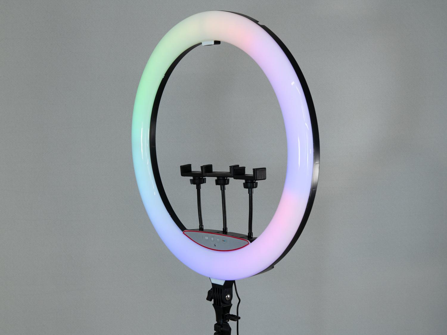 Кольцевая лампа RGB с пультом диаметром 56 см 60 Вт (SL-22RGB) - фото 2 Кольцевая лампа RGB с пультом диаметром 56 см 60 Вт (SL-22RGB) - фото 2