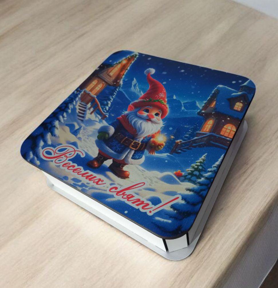 Коробка деревянная новогодняя под наполнения сладостями для детей 20 см (144) - фото 3