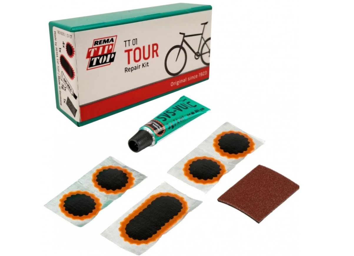 Набор для заклеивания камер REMA TIP-TOP TT-01 5 заплаток/1 наждак/клей 5 мл (5060007)