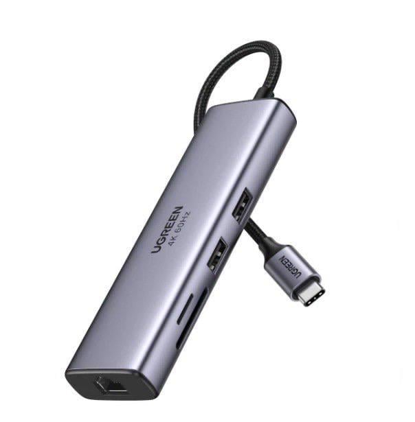 Концентратор USB Ugreen USB C HDMI 7в1 4K 60 Гц