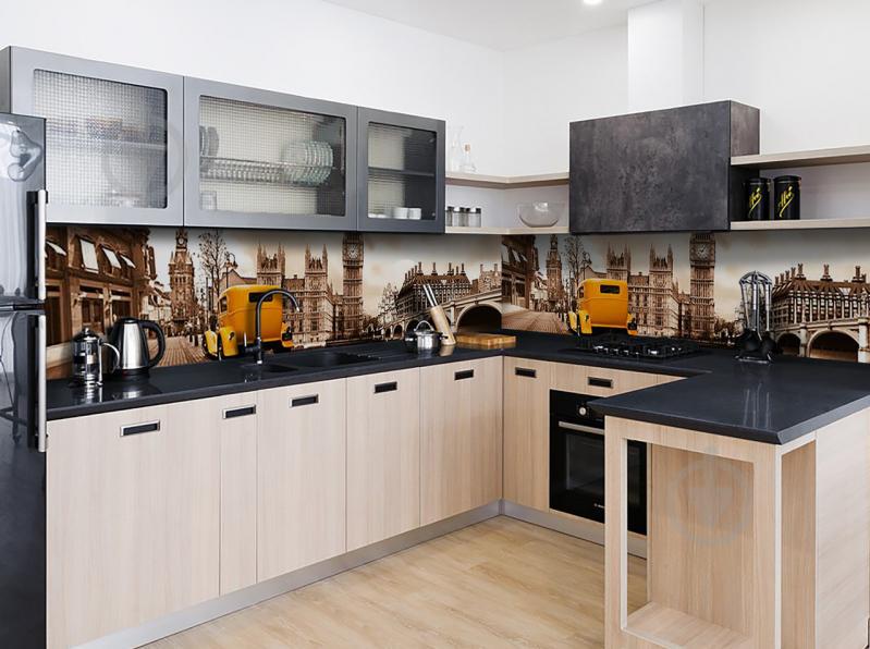 Наклейка виниловая кухонный фартук  Zatarga  "Желтый Кэб"  600х2500 мм