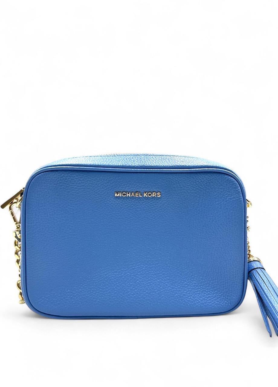 Женская сумка Michael Kors Jet Set 32F7GGNM8L Sth Pacific MD Camera Bag Leather Голубой (2758635245)