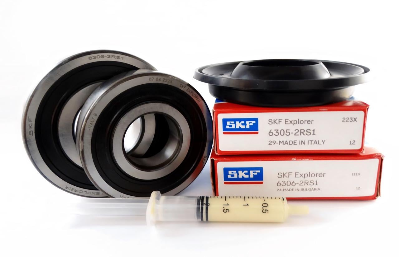 Подшипники SKF для стиральной машины Bosch 6305-6306 сальник 40х72/88х8/14,8 и смазка 2 мл (38449493)