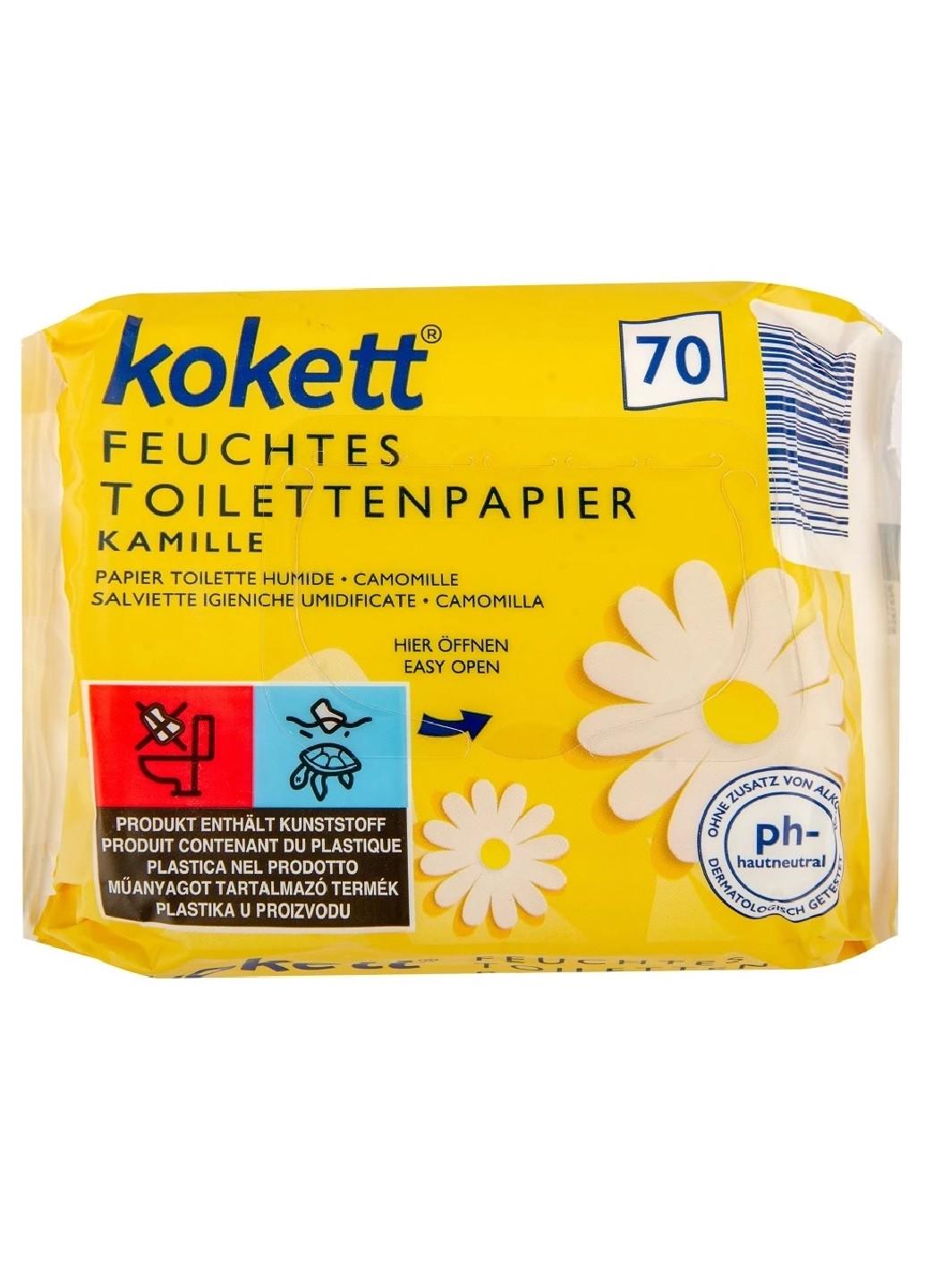 Влажная туалетная бумага-салфетки Kokett Kamille 70 шт.