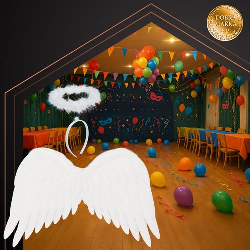 Крылья ангела Ruhhy 26480 с нимбом на голову для праздников и фотосессий 45х32 см Белый - фото 4 Крылья ангела Ruhhy 26480 с нимбом на голову для праздников и фотосессий 45х32 см Белый - фото 4