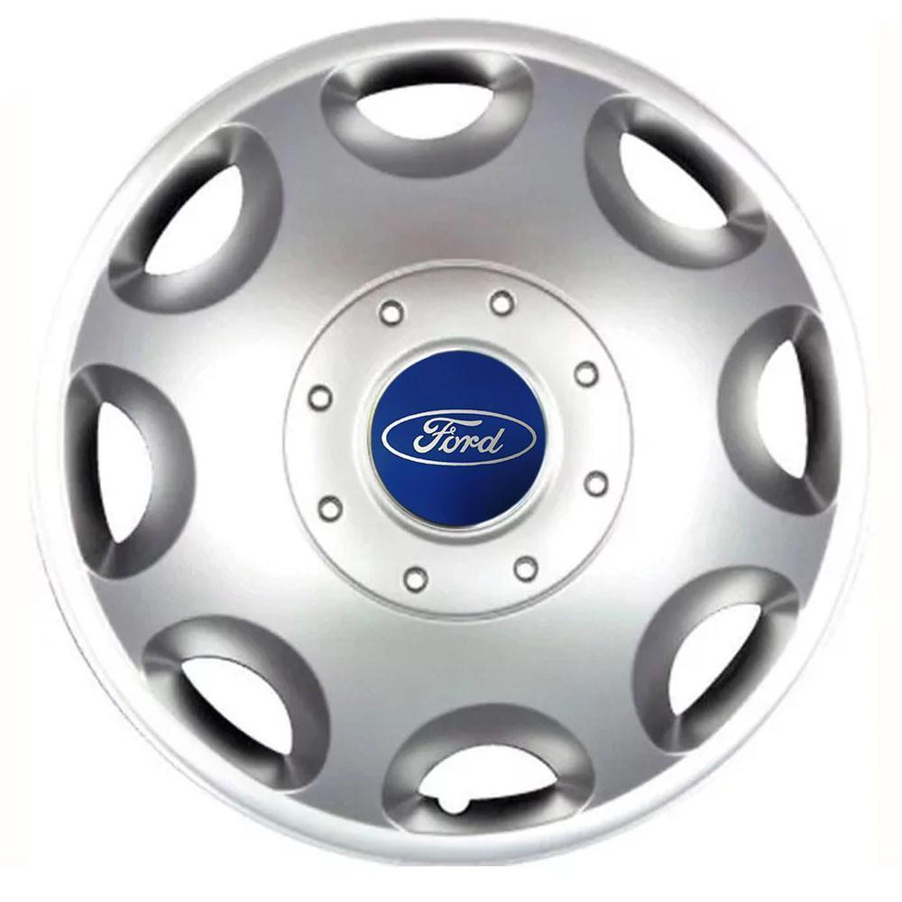 Колпаки SJS 300 с логотипом Ford R15 4 шт. Серебристый