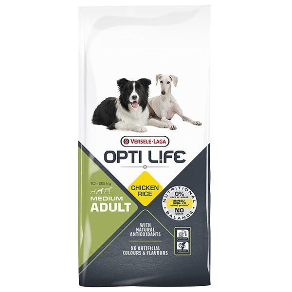 Корм сухой Opti Life Medium для собак средних пород 12,5 кг