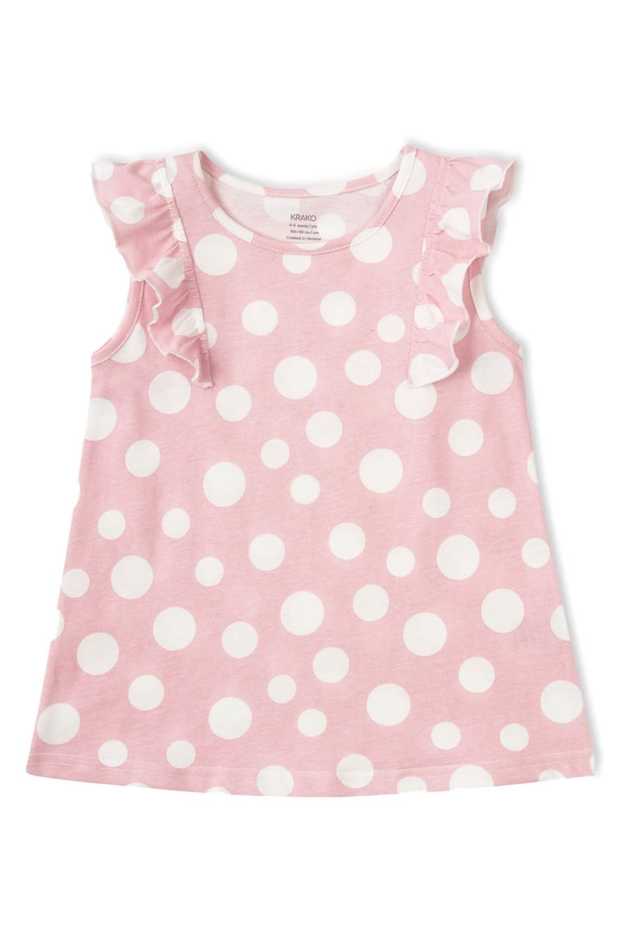 Майка KRAKO 80-86 см в горошек Розовый (77391)