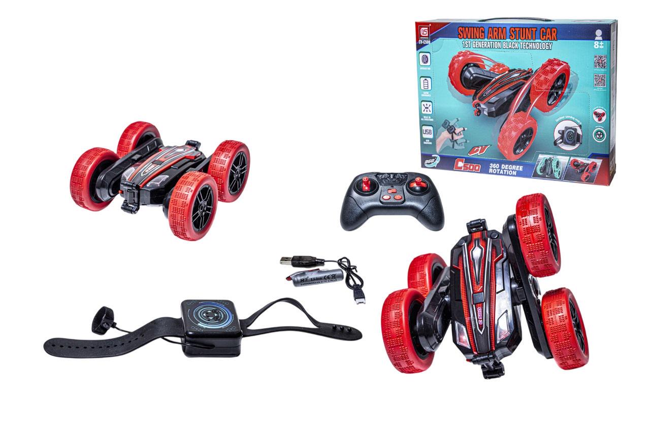 Машинка-вездеход Stunt Car управление браслет и пульт Black (1590993364) - фото 2