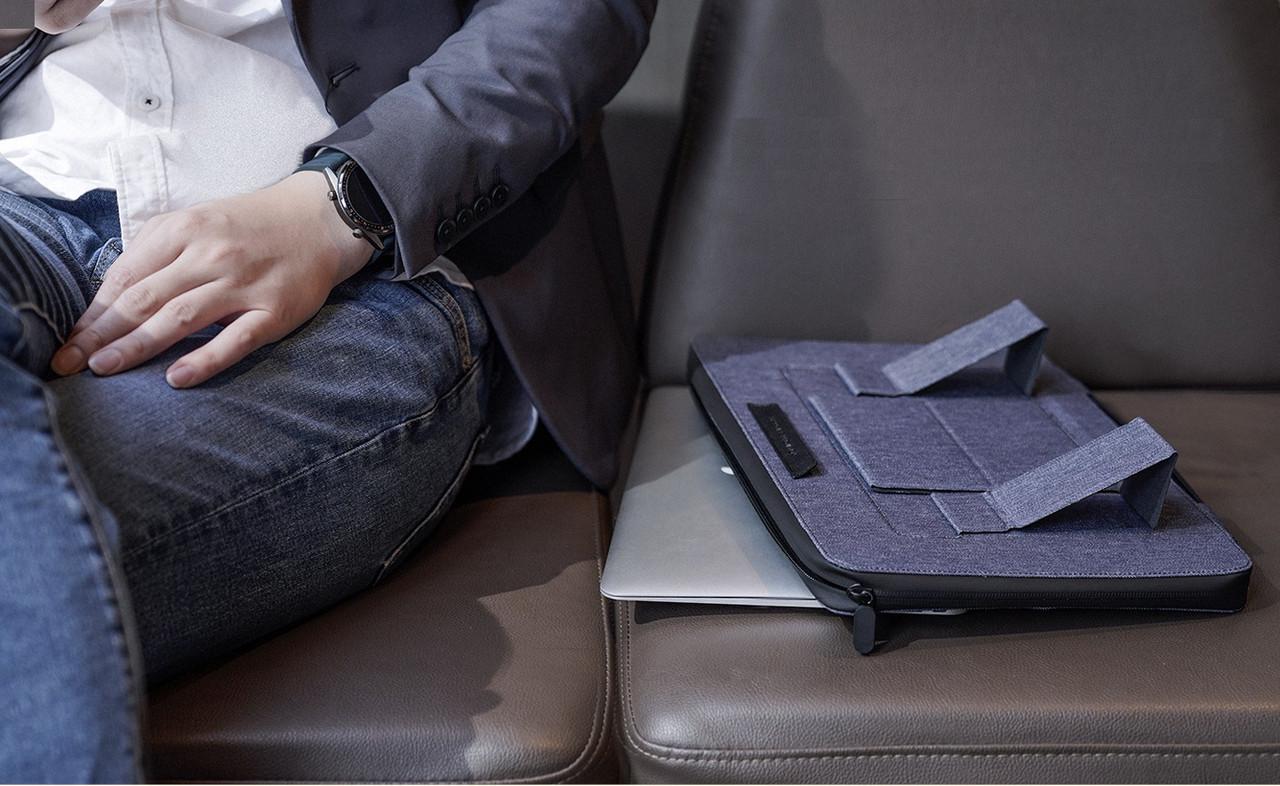 Сумка-чохол з підставкою Nillkin Commuter multifunctional Laptop Sleeve для ноутбука 16,1'' 380x270x27 мм Blue (6902048214101) - фото 5