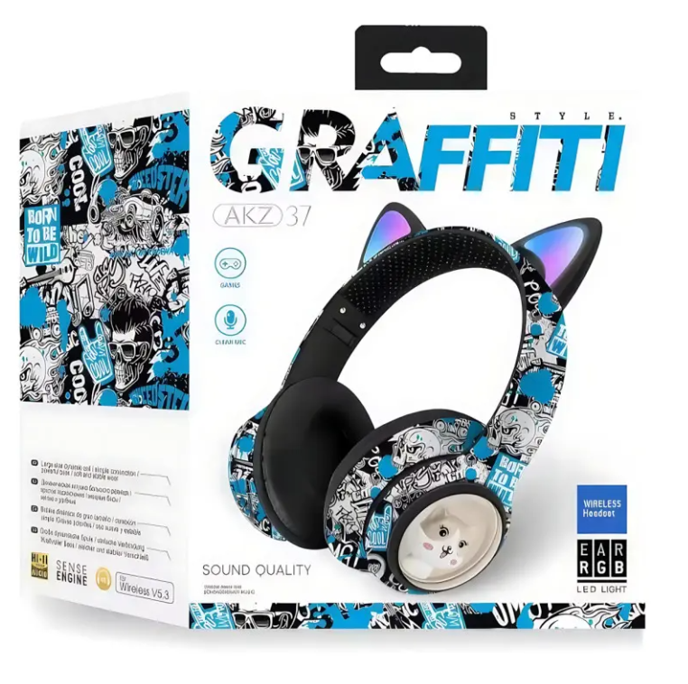 Наушники AKZ-37 LED Синий (45066-AKZ-37)_377) - фото 3 Наушники AKZ-37 LED Синий (45066-AKZ-37)_377) - фото 3