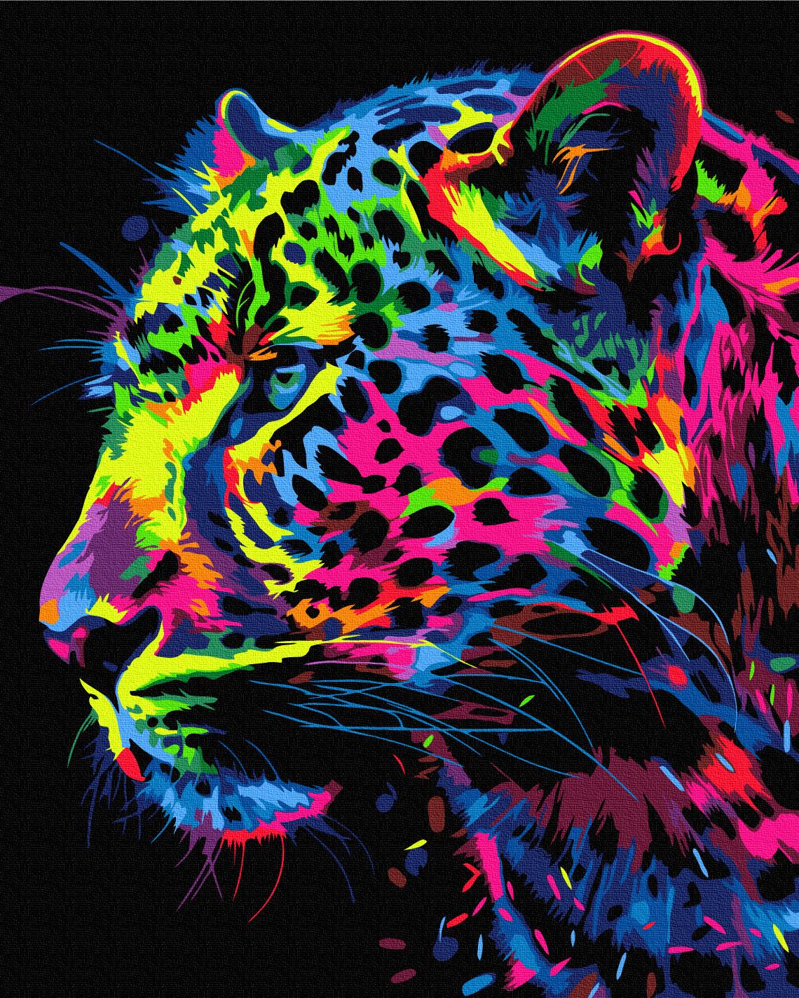 Картина по номерам Brushme Цветной леопард 40x50 см (BSB0019)