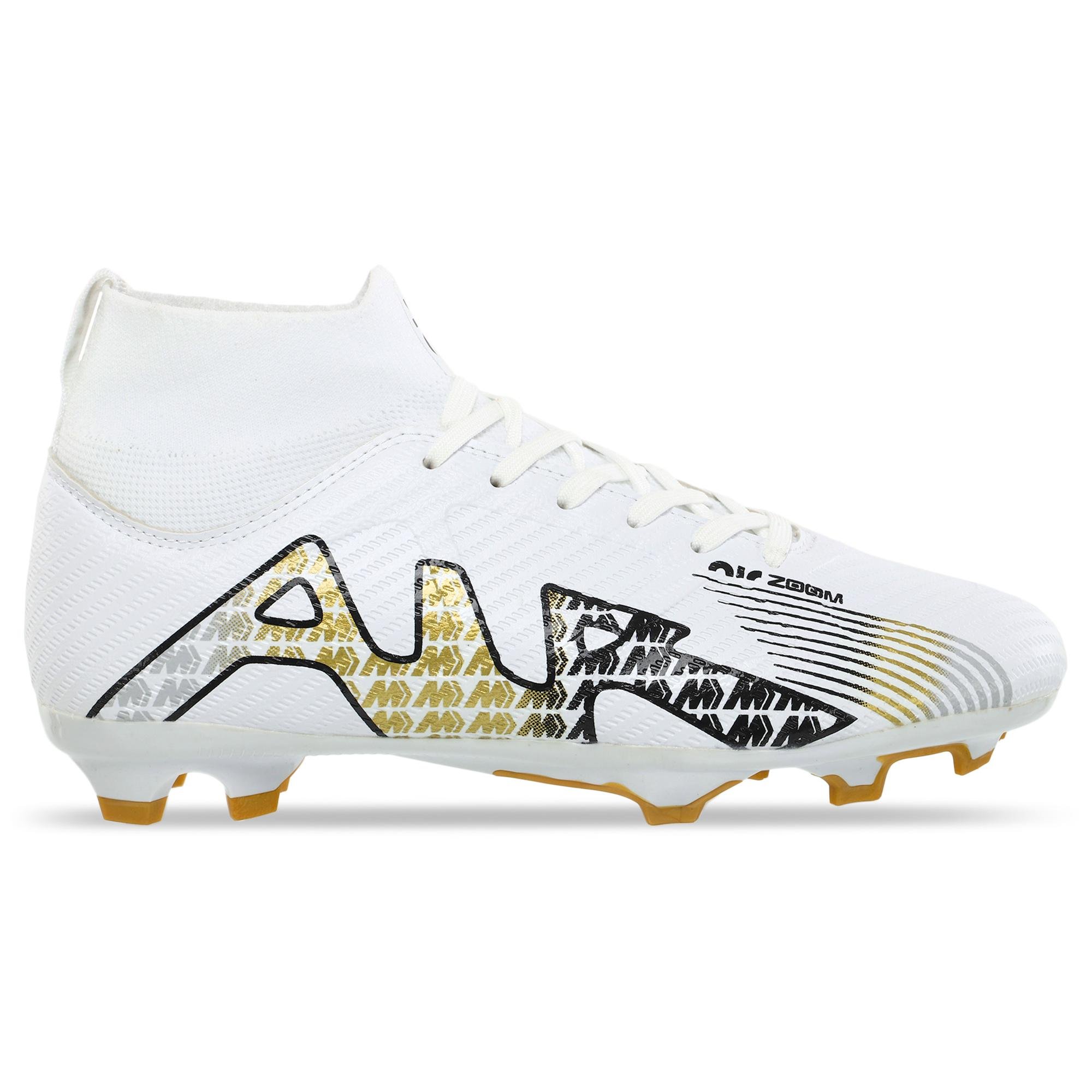 Бутсы футбольные ZOOM 220918B-3 р. 43 Белый/Черный/Золотой (AM0002942)