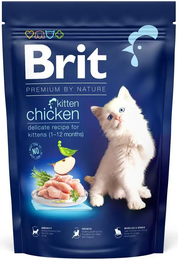 Сухий корм для кошенят/вагітних/годуючих кішок Brit Premium by Nature Cat Kitten 1,5 кг (1789932822) - фото 1