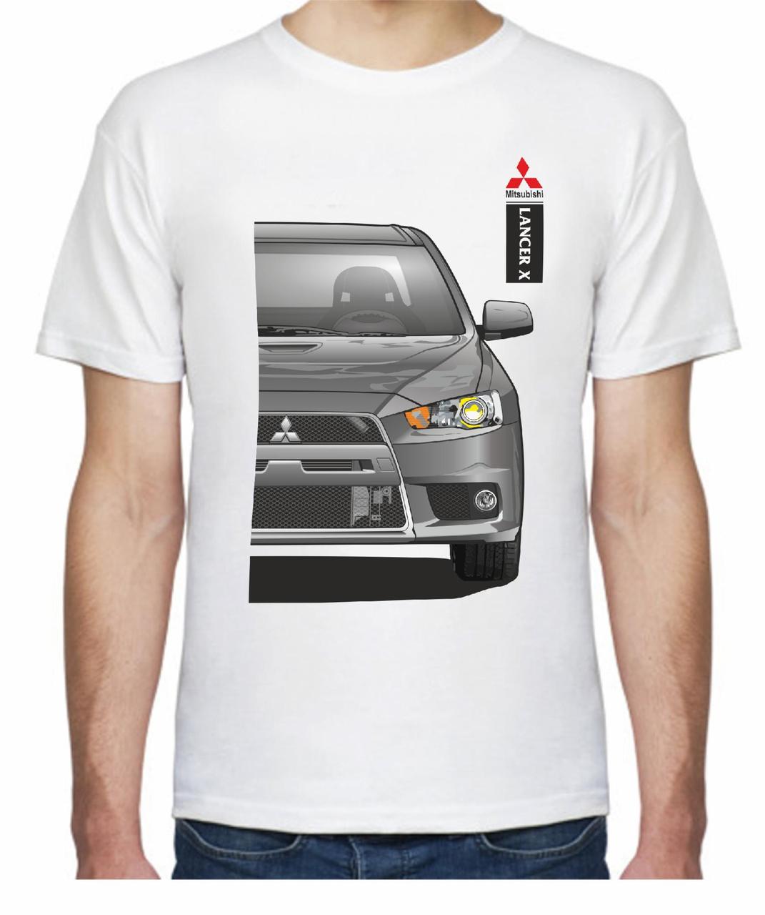 Футболка мужская Avtolife Mitsubishi Lancer XF 105101 S Белый (2494945771)