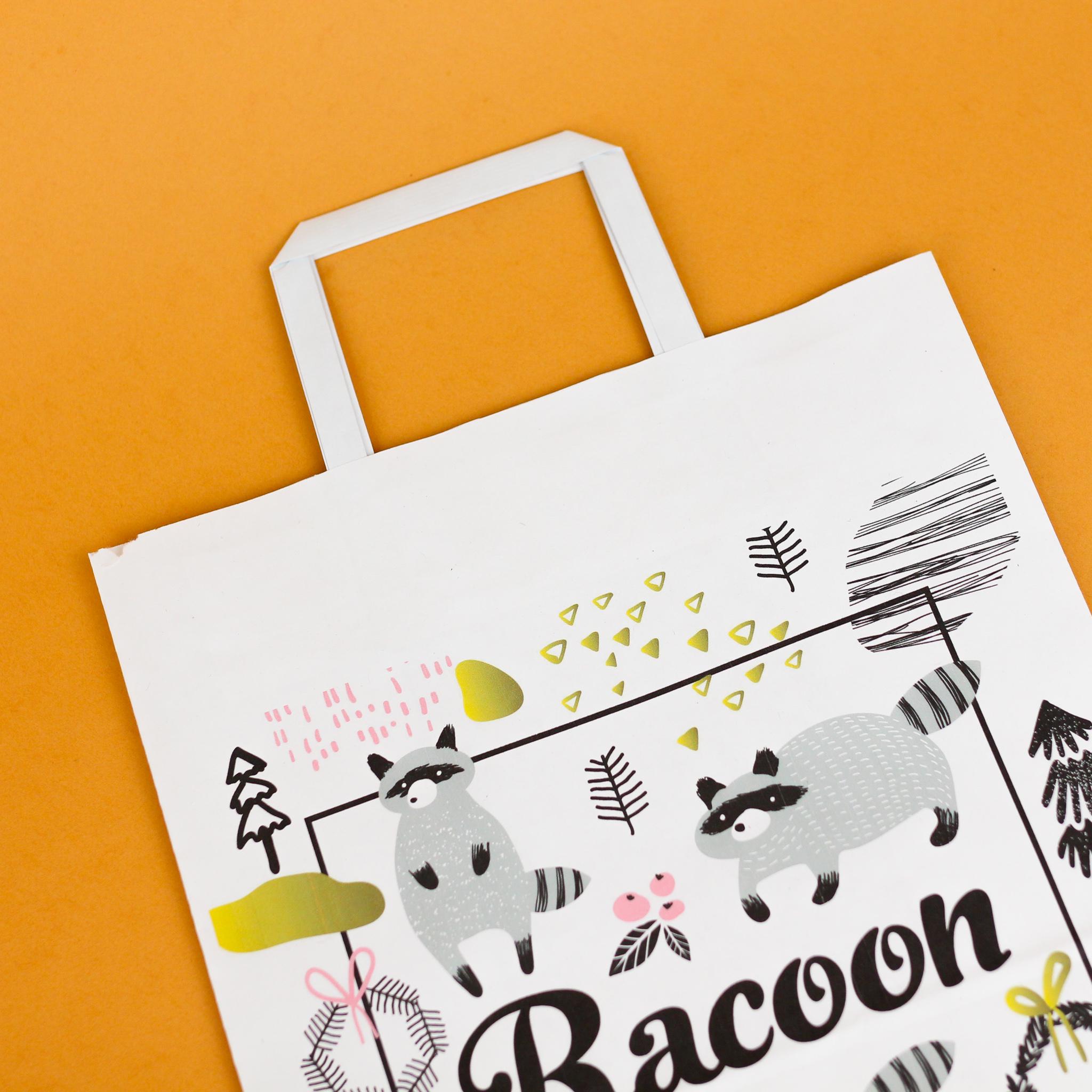 Пакет подарочный Веселые еноты 260х150х350 мм 20 шт. - фото 3