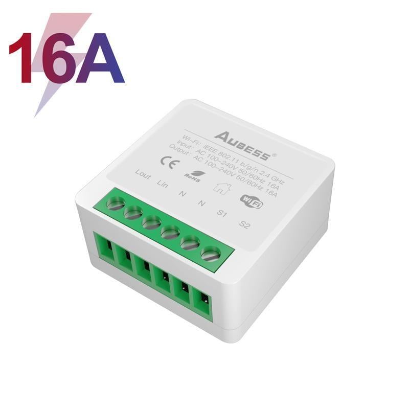 Реле смарт Wi-Fi Aubess Mini Smart Switch Tuya Smart Life 16А (2145731277) - фото 2 Реле смарт Wi-Fi Aubess Mini Smart Switch Tuya Smart Life 16А (2145731277) - фото 2