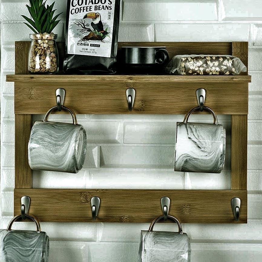 Полка для кружек из дерева Барма Мускат (СДК-006207)