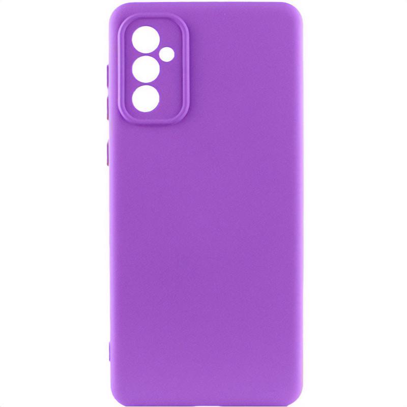 Противоударный чехол TPU GETMAN Liquid Silk Full Camera для Samsung Galaxy A55 Фиолетовый / Purple