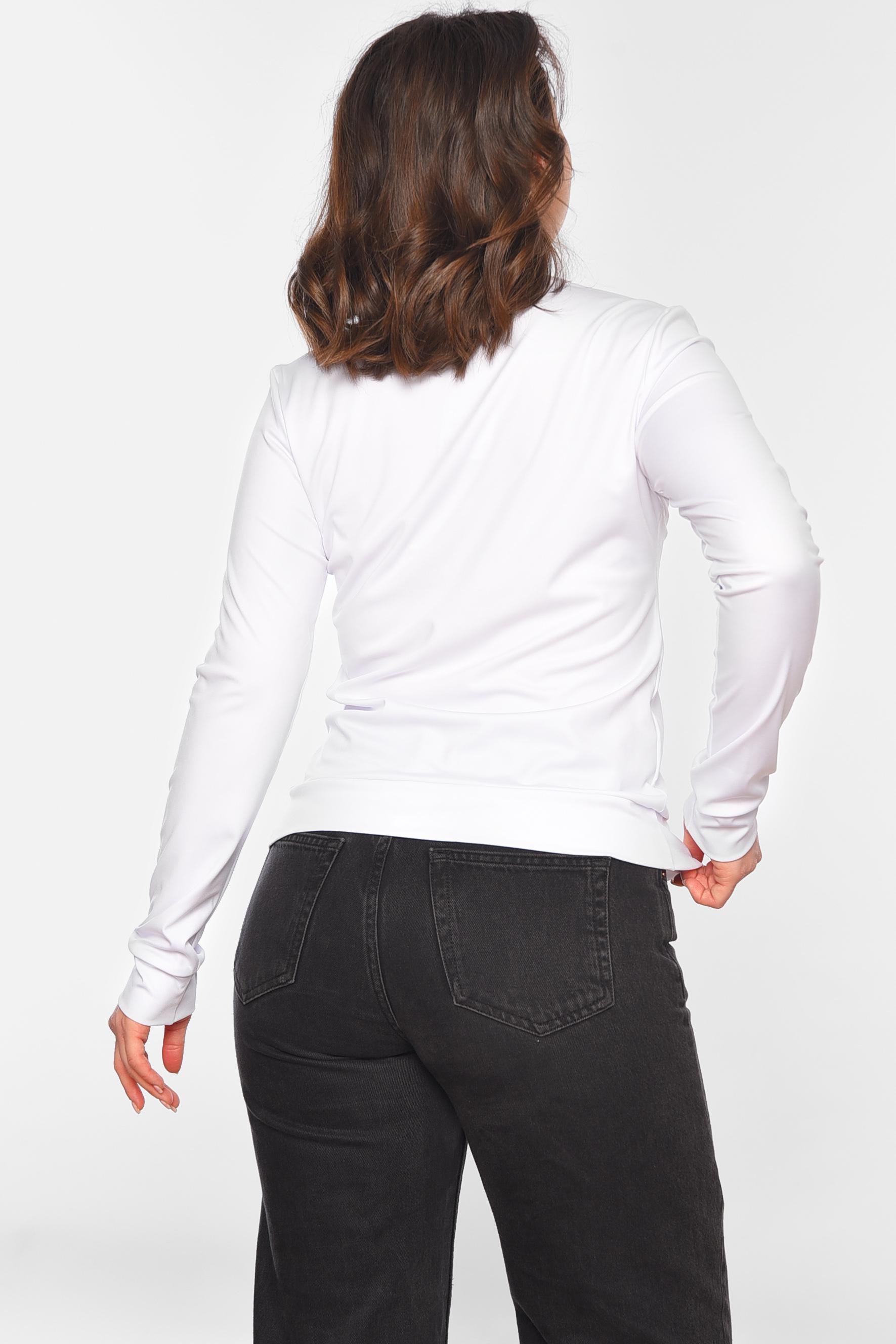 Світшот жіночий 197309 з принтом S Білий - фото 3 Світшот жіночий 197309 з принтом S Білий - фото 3