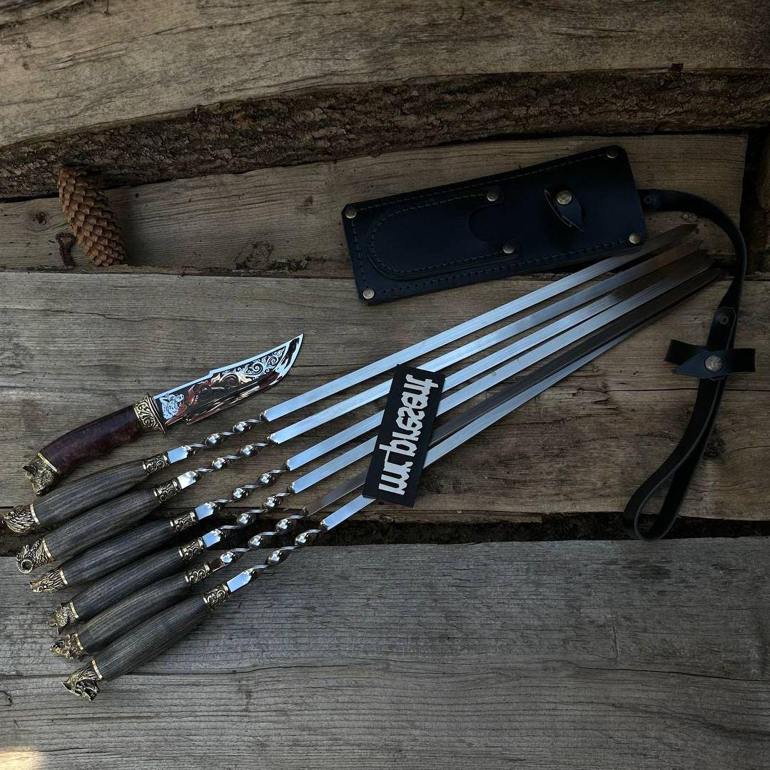 Набір шампурів Кабан №2 для шашлику та барбекю - фото 7 Набір шампурів Кабан №2 для шашлику та барбекю - фото 7