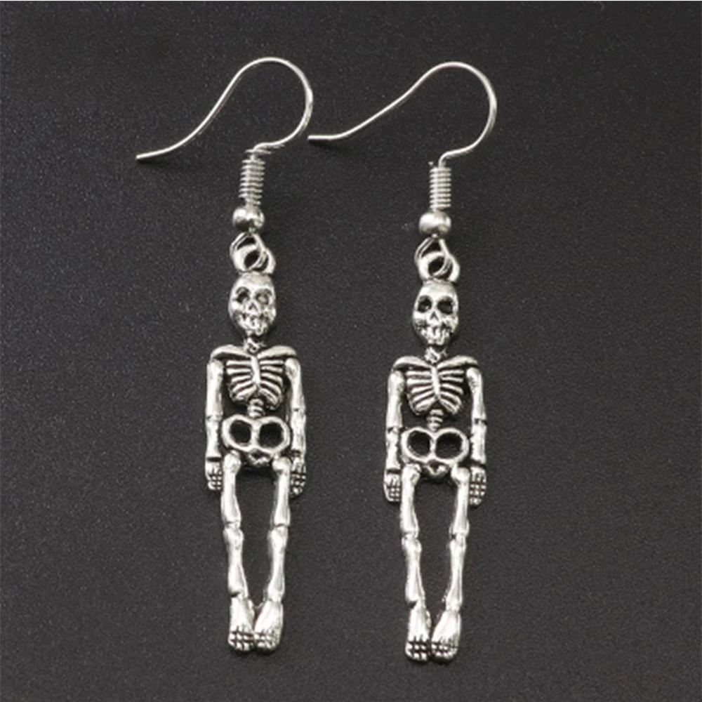 Сережки зі скелетом Череп (1649505184)