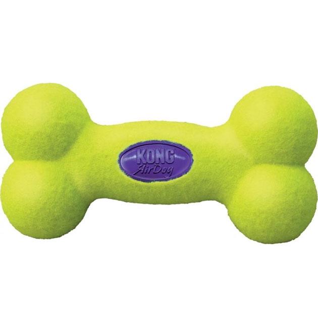 Игрушка для собак малых пород KONG AirDog Squeaker Bone воздушная кость S 5,7x11,4x3,2 см Желтый (035585775289)