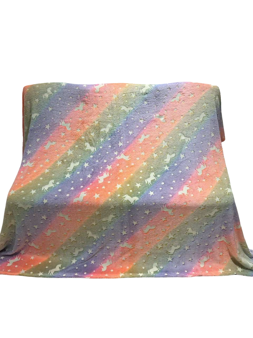 Плед Единорог светящийся в темноте полуторный 150х200 см Радужный (2438212037) Плед Единорог светящийся в темноте полуторный 150х200 см Радужный (2438212037)