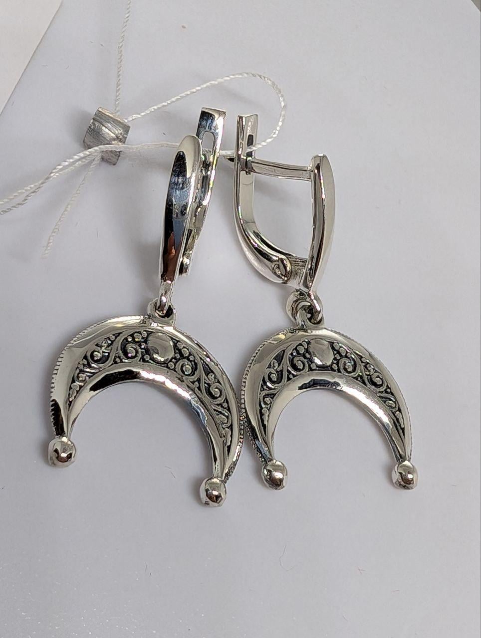 Срібні сережки Лунниця 925 проба (26943052)