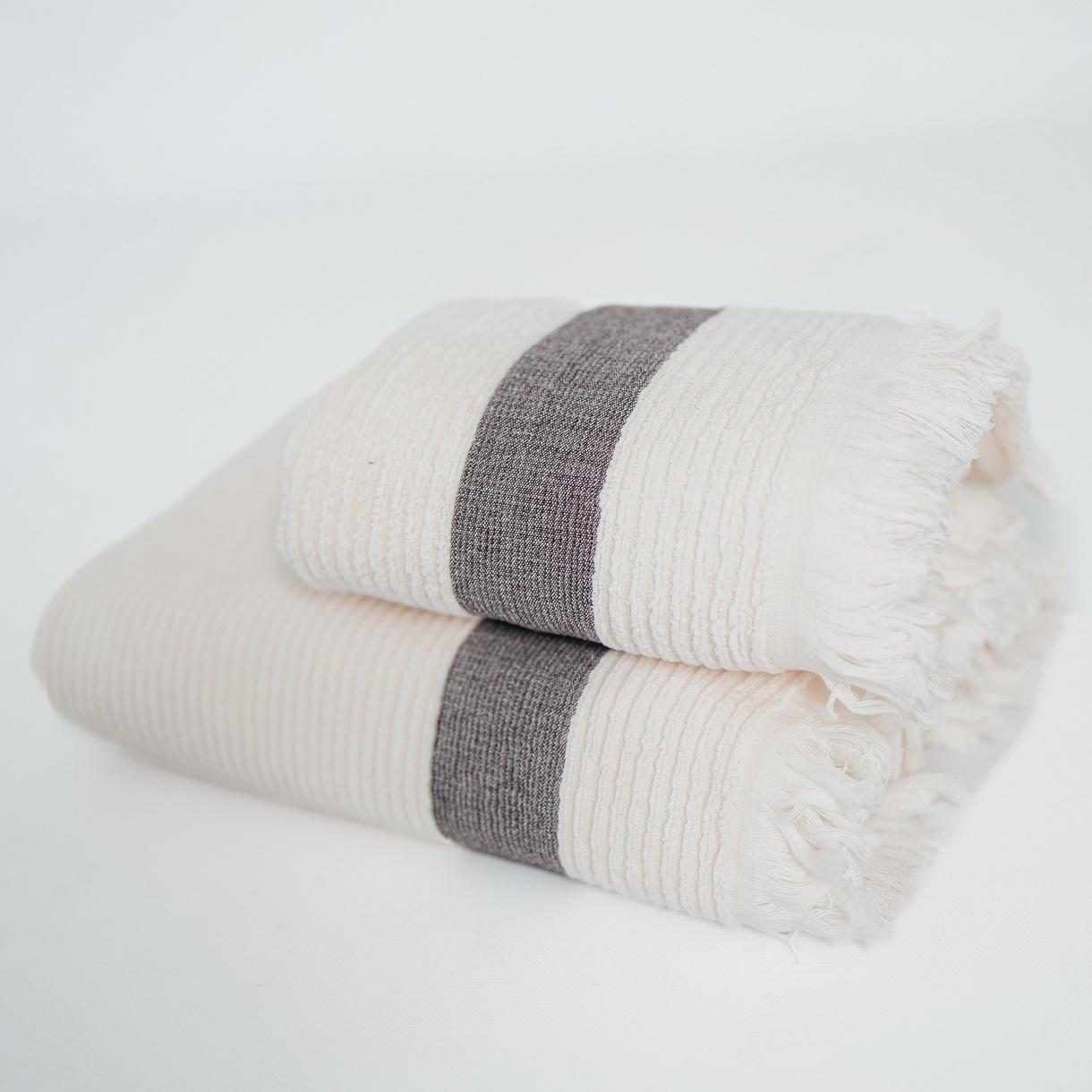 Набір рушників махрових LeLIT 50х90/70х140 см Білий (8049)