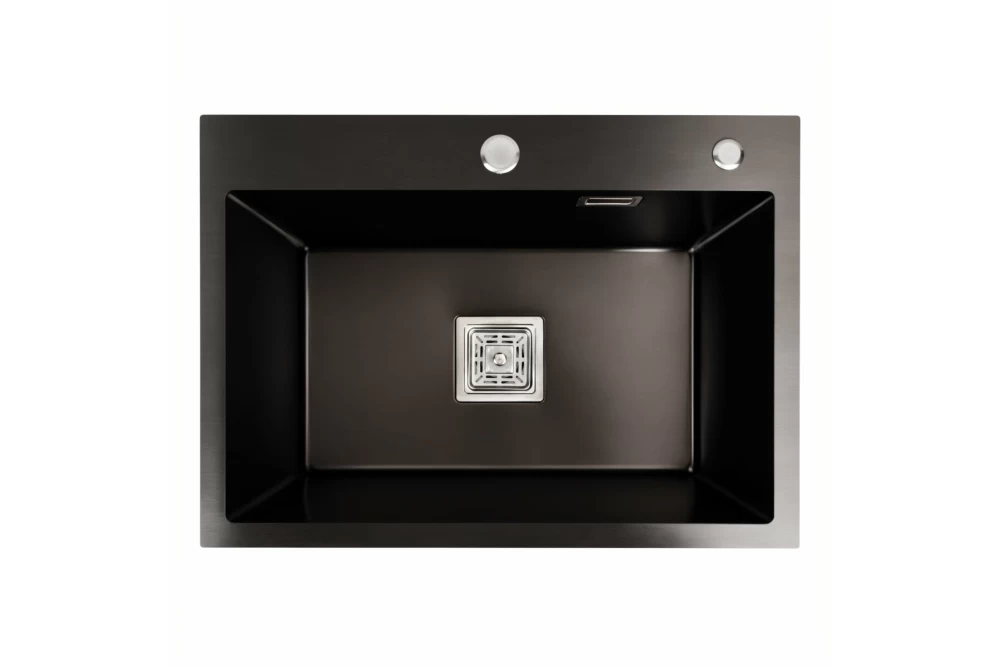 Мойка для кухни Platinum Handmade PVD 580x430x220 мм Черный (374800)