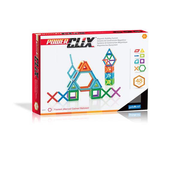Конструктор магнітний Guidecraft PowerClix Frames 48 деталей (G9200)