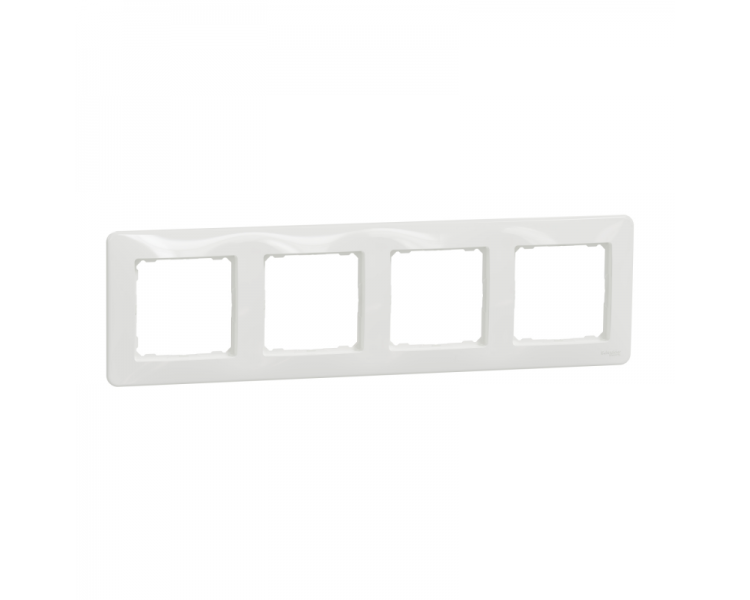 Рамка Schneider Electric 4-постова ABS-UV Sedna Design&Element Білий (SDD311804)