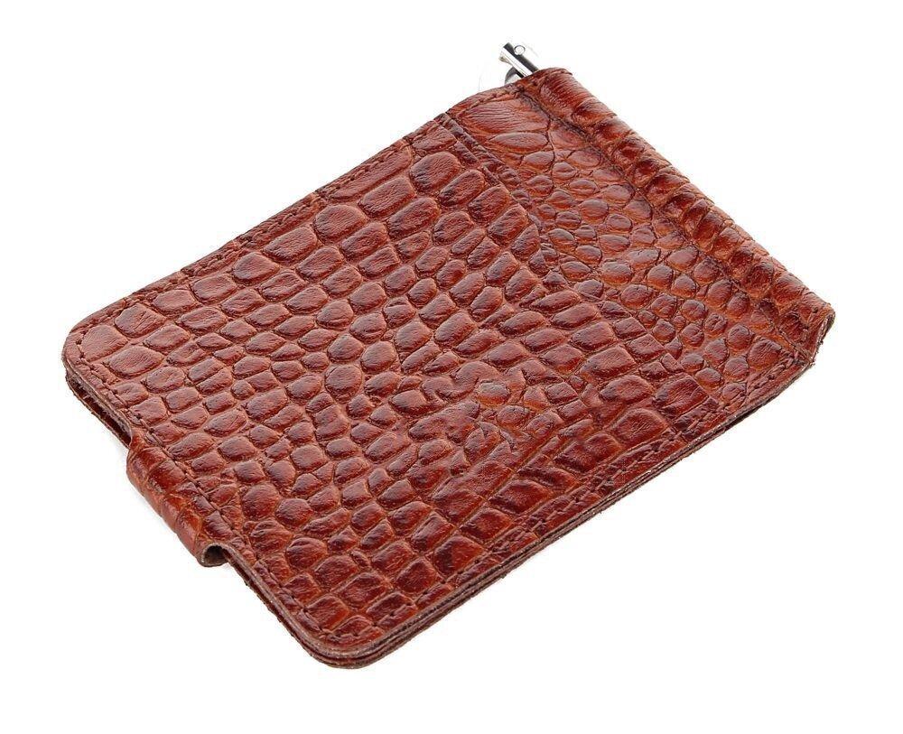 Затискач для грошей 716140 крокодил Коричневий (1939512700) - фото 5