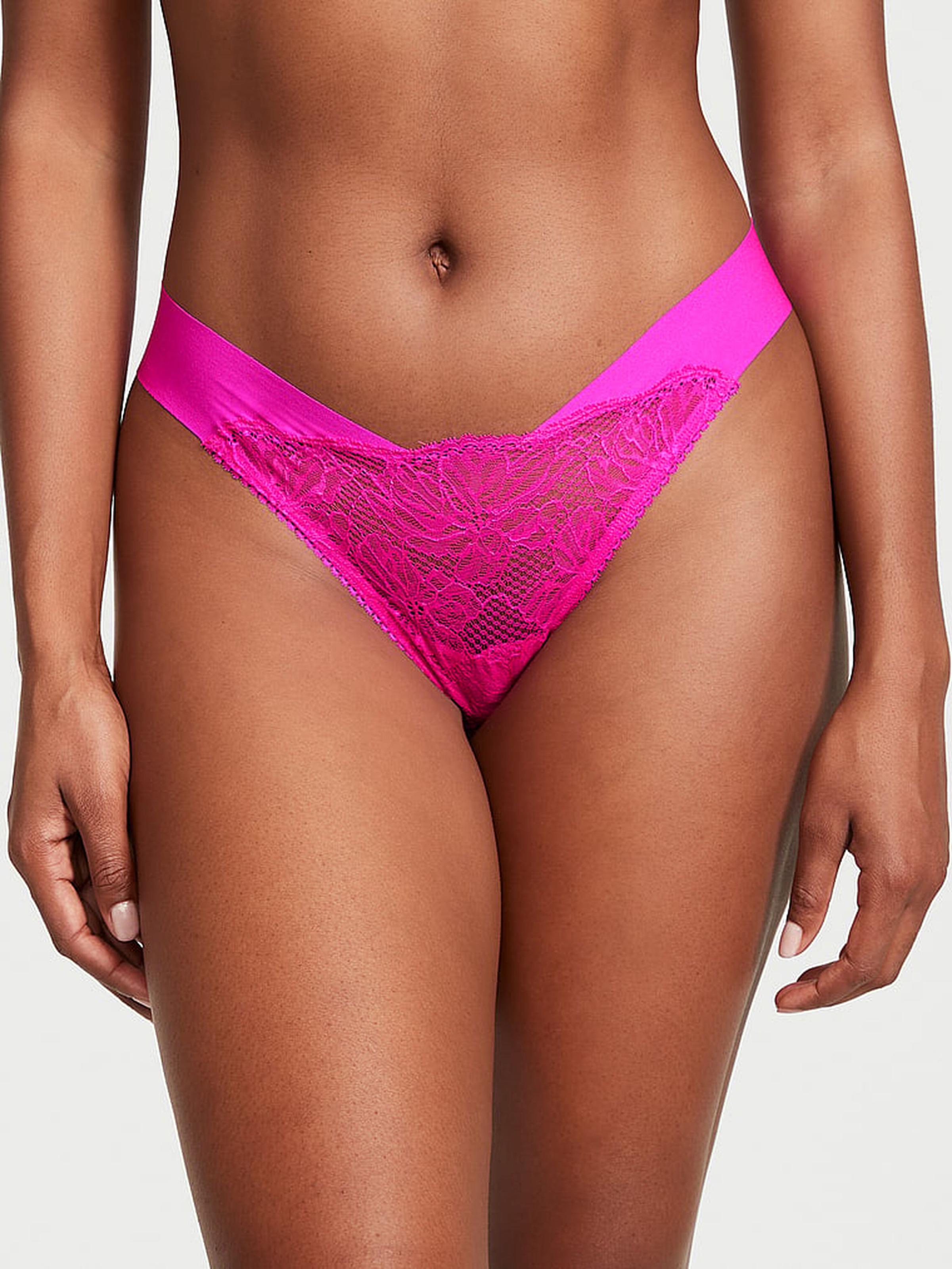 Трусики стринги Victoria's Secret No-show Lace Detail Bali Orchid Thong Panty M Ярко-розовый (26714365) Трусики стринги Victoria's Secret No-show Lace Detail Bali Orchid Thong Panty M Ярко-розовый (26714365)