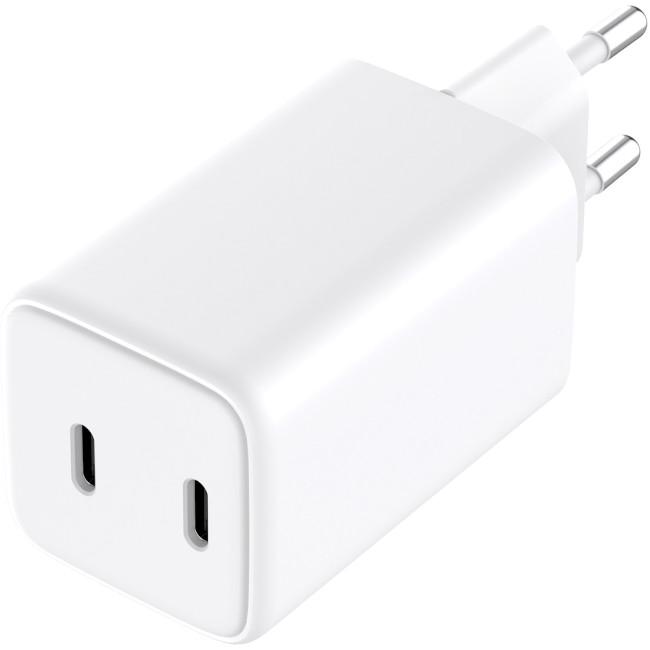 Зарядний пристрій Sandberg Dual USB-C PD65W White (441-56) - фото 2