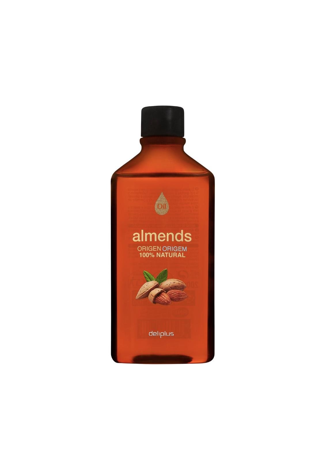 Олія солодкого мигдалю Aceite corporal de almendras Deliplus 100% natural 200 мл для шкіри та волосся
