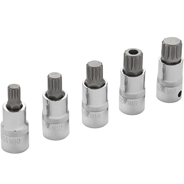Набор бит впрессованных в головку Vorfal SPLINE XZN 1/2" М10-М18 5 ед. (V08068) - фото 1 Набор бит впрессованных в головку Vorfal SPLINE XZN 1/2" М10-М18 5 ед. (V08068) - фото 1