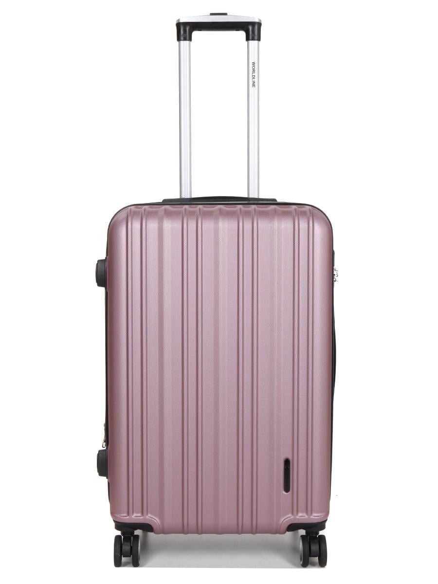 Чемодан Франция средняя Worldline M 66х42х26+5 см 74 л 3,5 кг Розовый (623)