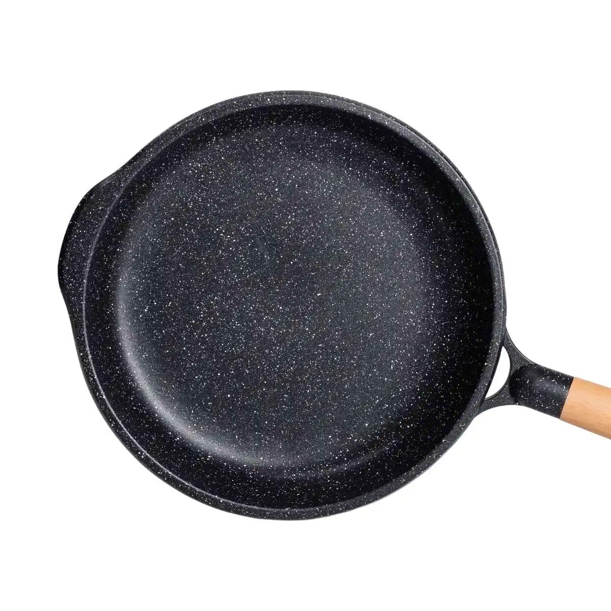 Сковорода алюмінієва MGC з мармуровим покриттям антипригарним Ø 28 см 2,8 л Чорний (2358506295) - фото 4 Сковорода алюмінієва MGC з мармуровим покриттям антипригарним Ø 28 см 2,8 л Чорний (2358506295) - фото 4