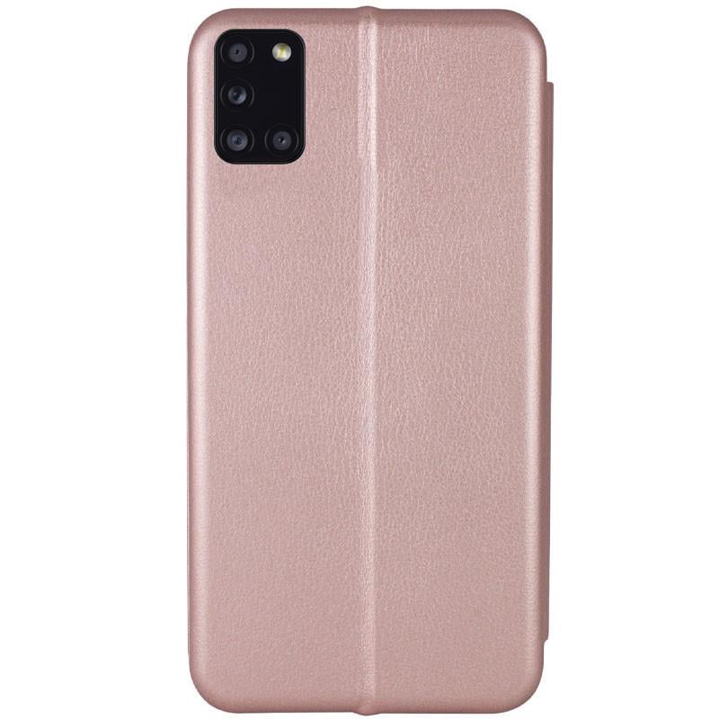 Противоударный кожаный чехол (книжка) Classy для Samsung Galaxy A31 Rose Gold - фото 2