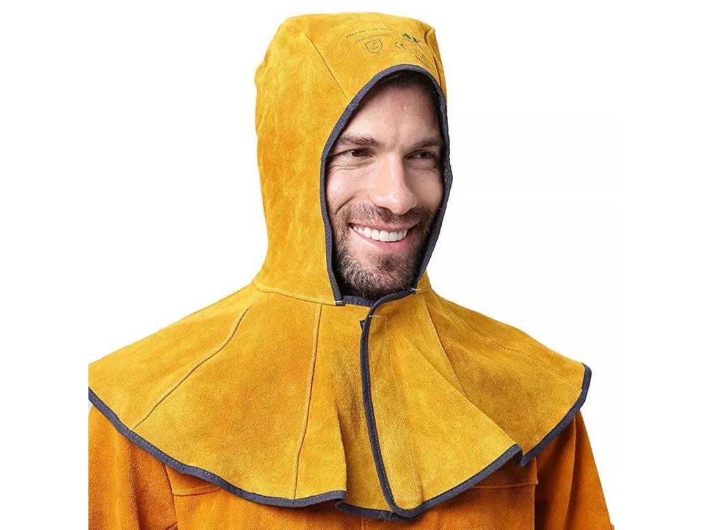 Зварювальний капюшон замшевий з липучками (P-904)