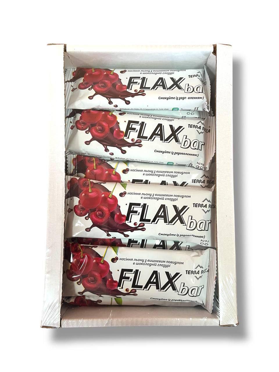 Батончик Flax bar с льняными семенами и вишневым повидлом в шоколаде 1 кг (00000006398)