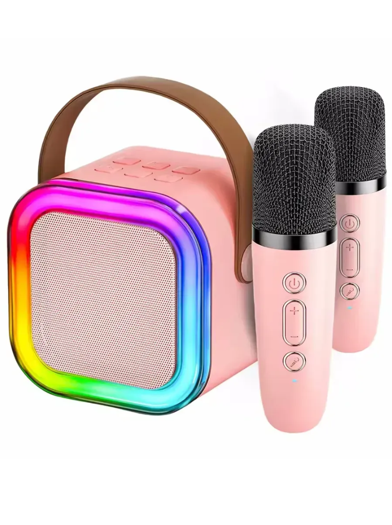 Портативная колонка К12 Bluetooth караоке с 2 микрофонами и разноцветная RGB подсветка (28784141) Портативная колонка К12 Bluetooth караоке с 2 микрофонами и разноцветная RGB подсветка (28784141)