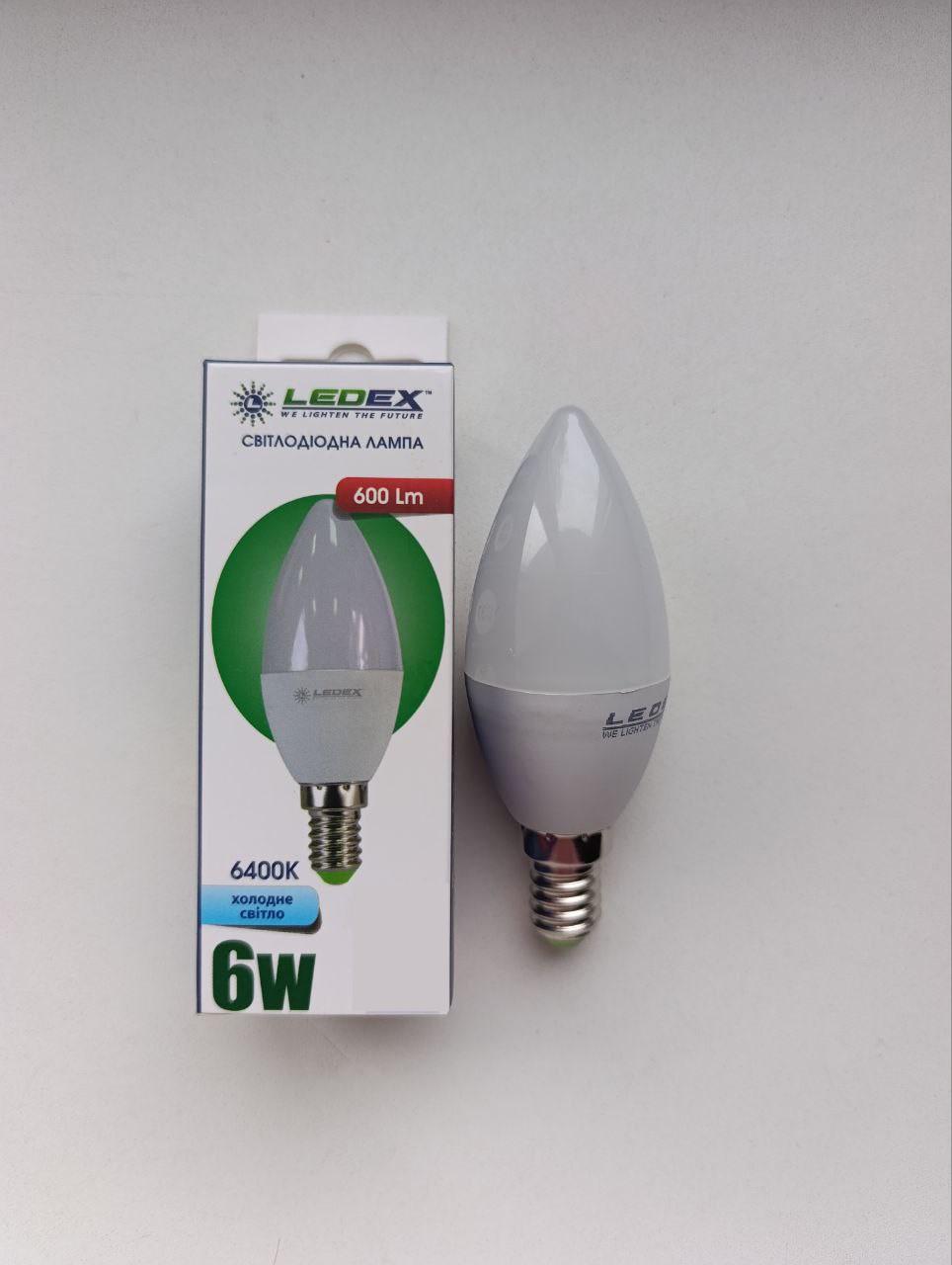 Світлодіодна лампа-свічка 6W E14 6400K Білий (31022665)