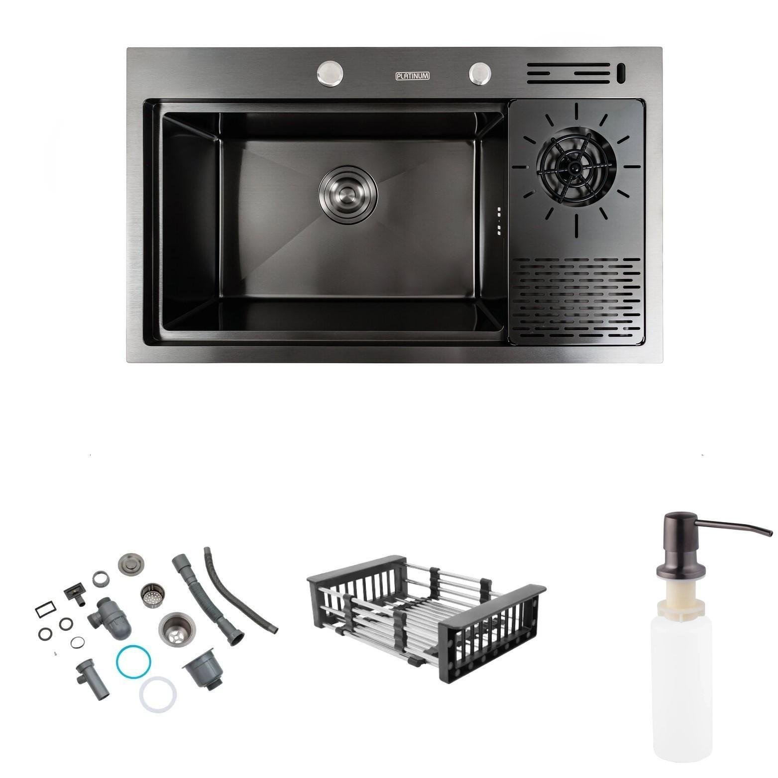 Мойка Platinum 7846 см Handmade PVD Черный Мойка Platinum 7846 см Handmade PVD Черный